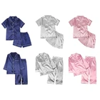 Pijamas Pyjamas Pajamas Quality Cute Satin Pijamas Children Organic Soft Pyjamas Silk Boys Plain Kids Pajamas