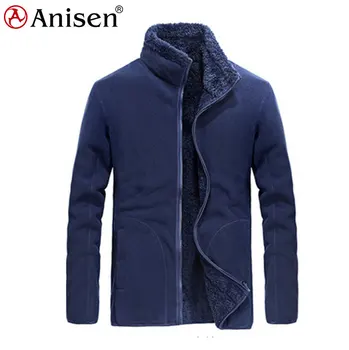 High Quality 2020 Classic Clothing Wholesale Men Navy Blue Casual Warm Keeper Mens Custom Polar Fleece Jacket Winter Clothes