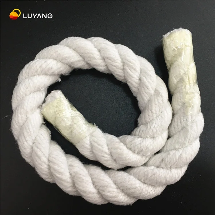 LUYANGWOOL 2300F Diameter 3/4&مثل;X100ft Ceramic Fiber Twisted Rope for seal and gasket
