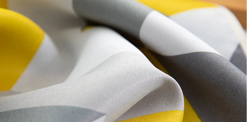 Hot selling Nordic style small size blackout printing curtain ready made  for kids room