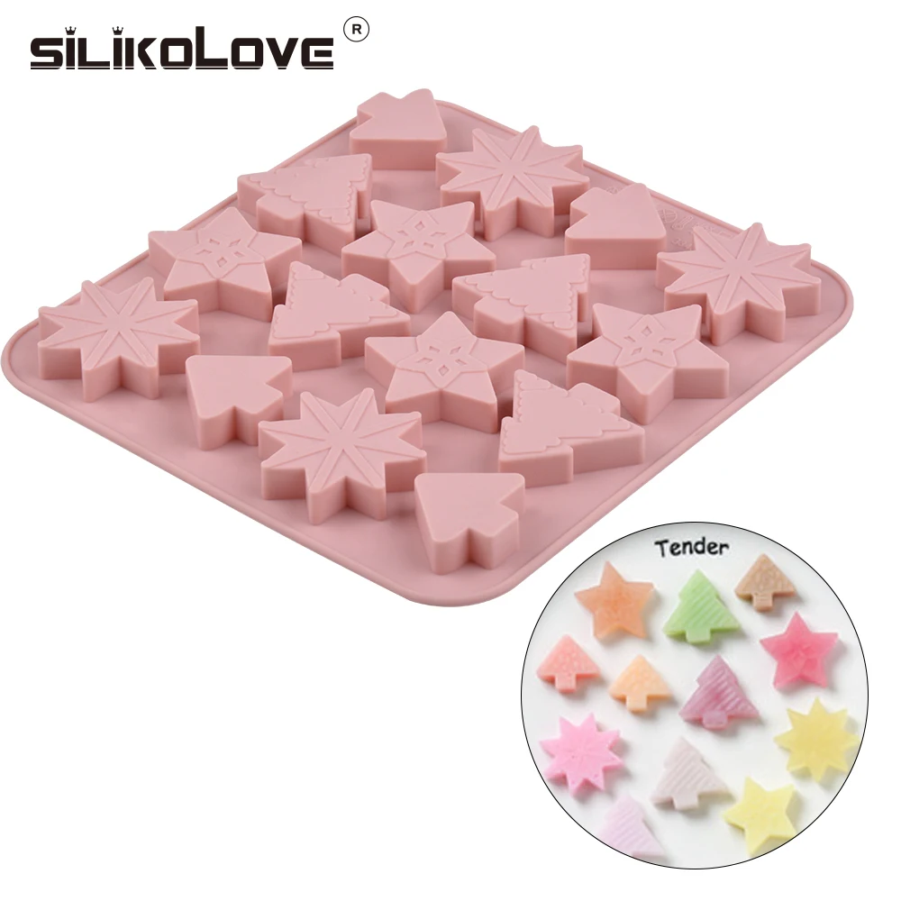 Christmas New Silicone Chocolate Mould Cake decorations Cookie Gummy Mold