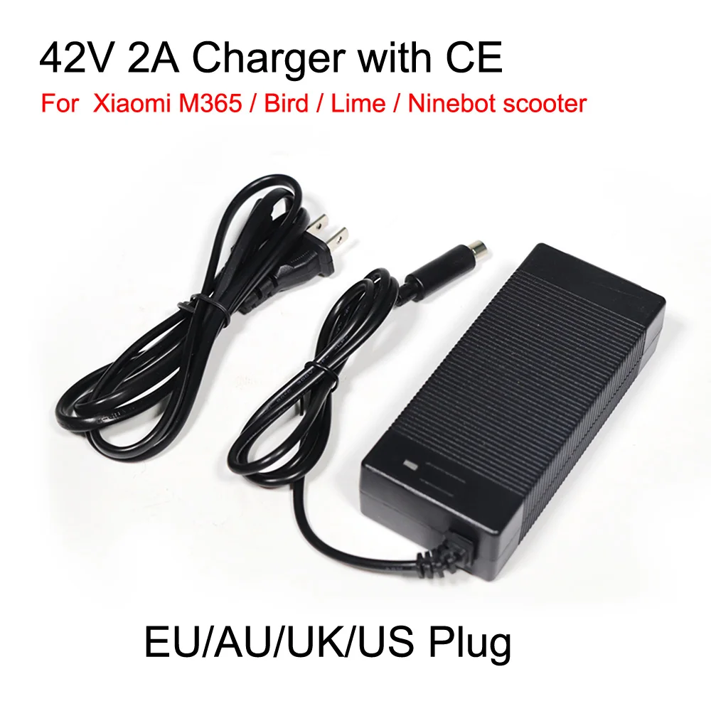 ce certified 42v 2a charger for xiaomi m365 eu stock electric scooter power supply wholesale-3