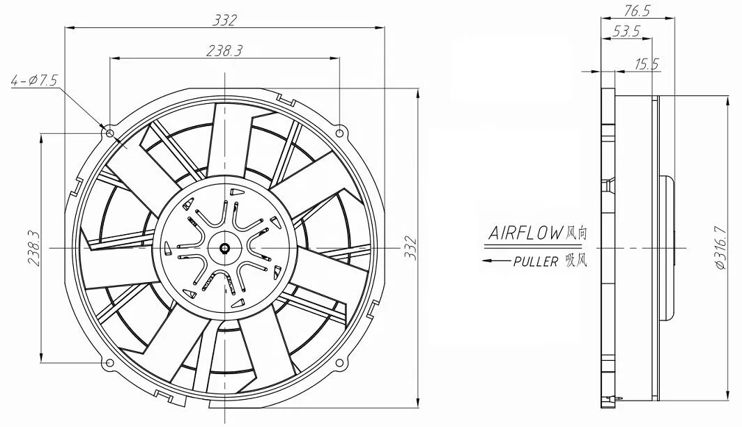 Fan, WLNF511, 24Volt, Brushless - detail 10