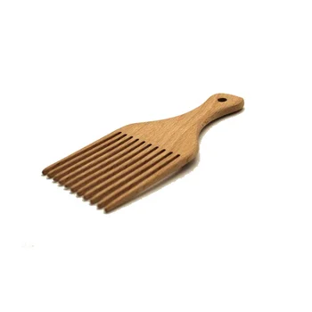 Custom Wholesale Wooden Hair Pick Fist Fork Comb Hair Comb