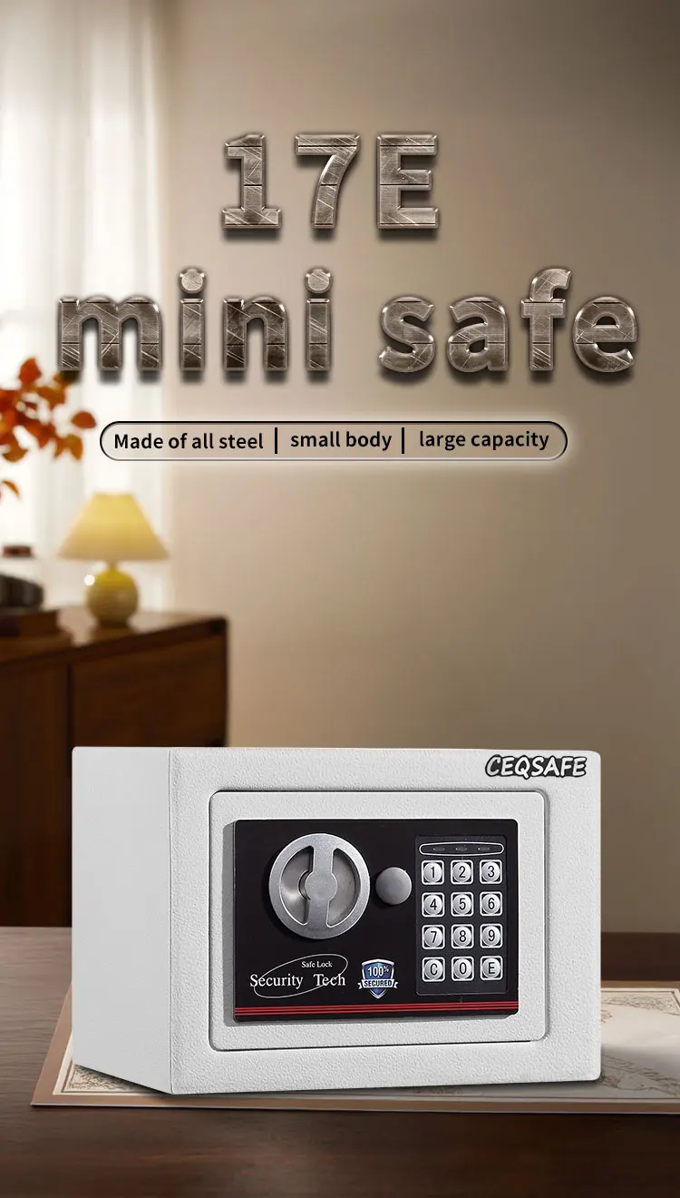 Hotel Car Garage Deposit Box Digital Keypad Mini Safes Home Electronic Digital Lock CEQ Safe with Emergency Override Key 1.0 Mm supplier