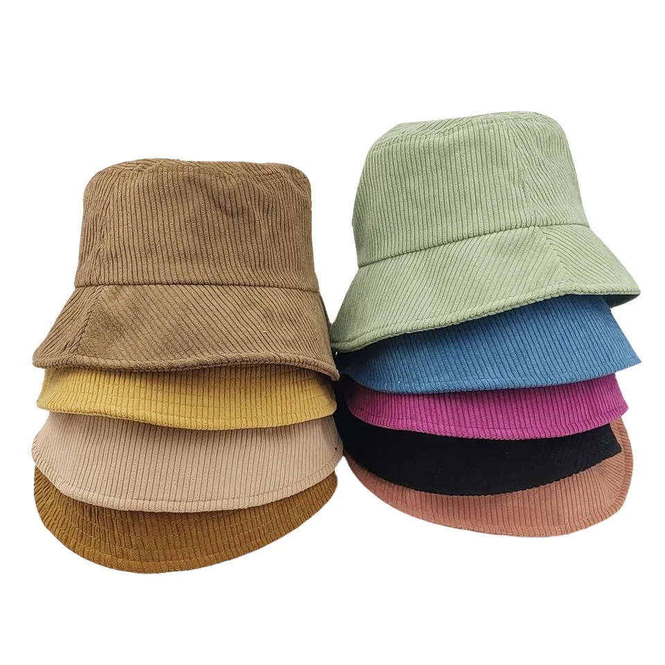 Outdoor High Quality Printed Corduroy Fishing Bucket Hats for Men