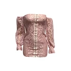 The New Amazon Hot Autumn Winter 2021 Feminine Sexy Lace Dress With See-through Sleeves