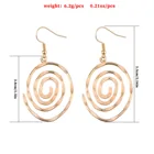 Gold Hoop Fashion Designs Luxury Jewelry Gold Sliver Circular Spiral Dinner Party Gold Hoop Earrings