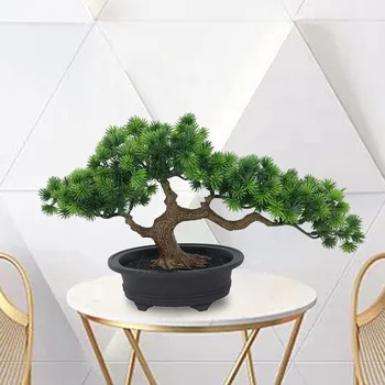 wholesale high quality home indoor decor Nature touch juniper tree plants Artificial bonsai tree