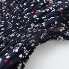 Chinese Manufactory Office Lady Wear Work Elegant Print Chiffon Cascading Ruffled Sleeve Black Turtleneck Dress Women