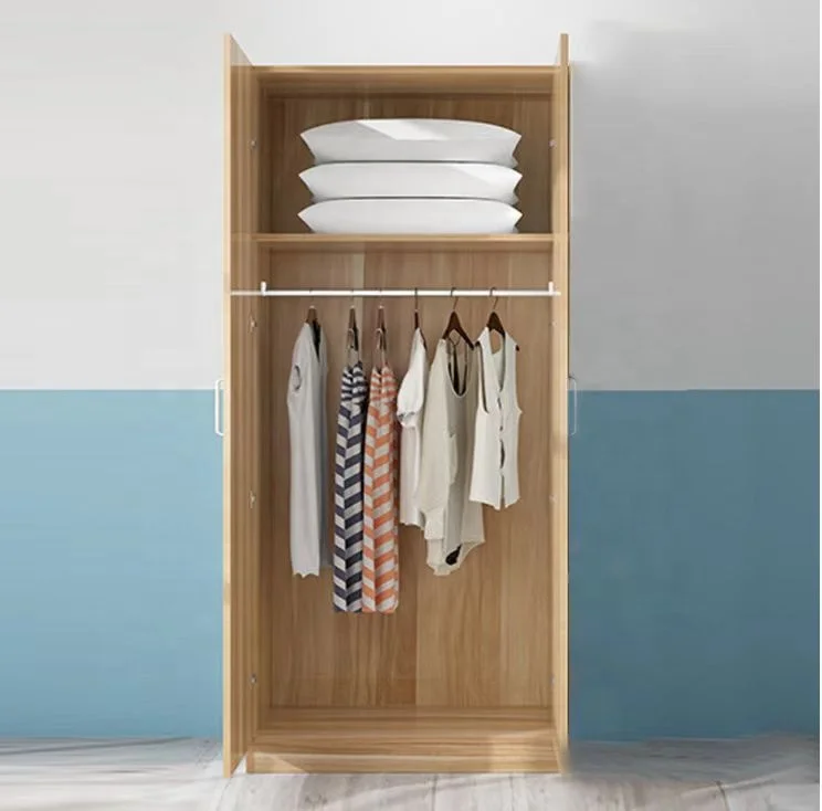 Simple household flat door wardrobe economic bedroom rental room cabinet wooden cloakroom dormitory assembly wardrobe