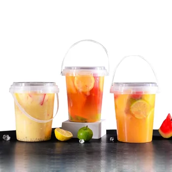 16 oz clear U shaped milk tea Juice cold coffee plastic cups with dome lids