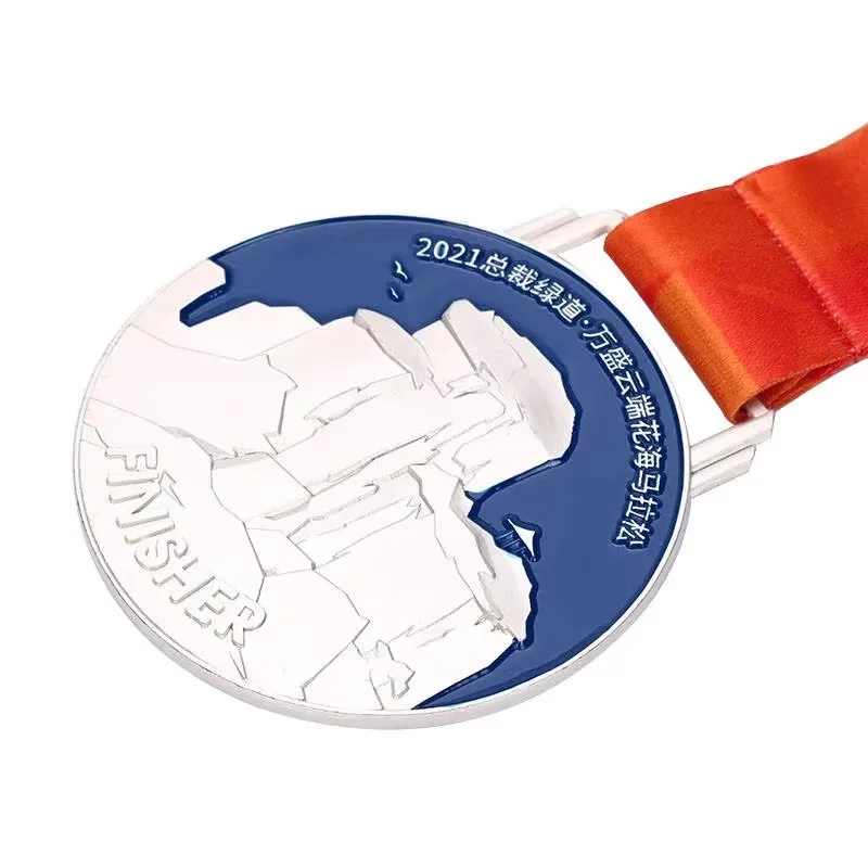 High Quality Custom 2D 3D Running Award Sport Metal Medals Custom Marathon Finisher Sports Medals details