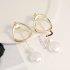 Indian Earring 2021Trendy Alloy And Imitating Pearl Drops Indian Huggie Earring Studs