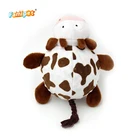 Plush Toy High Quality Unique Design Tug Nylon Stuffed Squeaky Custom Soft Rooster Sheep Cow Plush Dog Toy