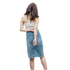 Skirt ODM/OEM High And Low Hem Mini Denim Skirt Lady Bag Skirt Custom Embroidered Print Color Ms Short Skirt Women Dress