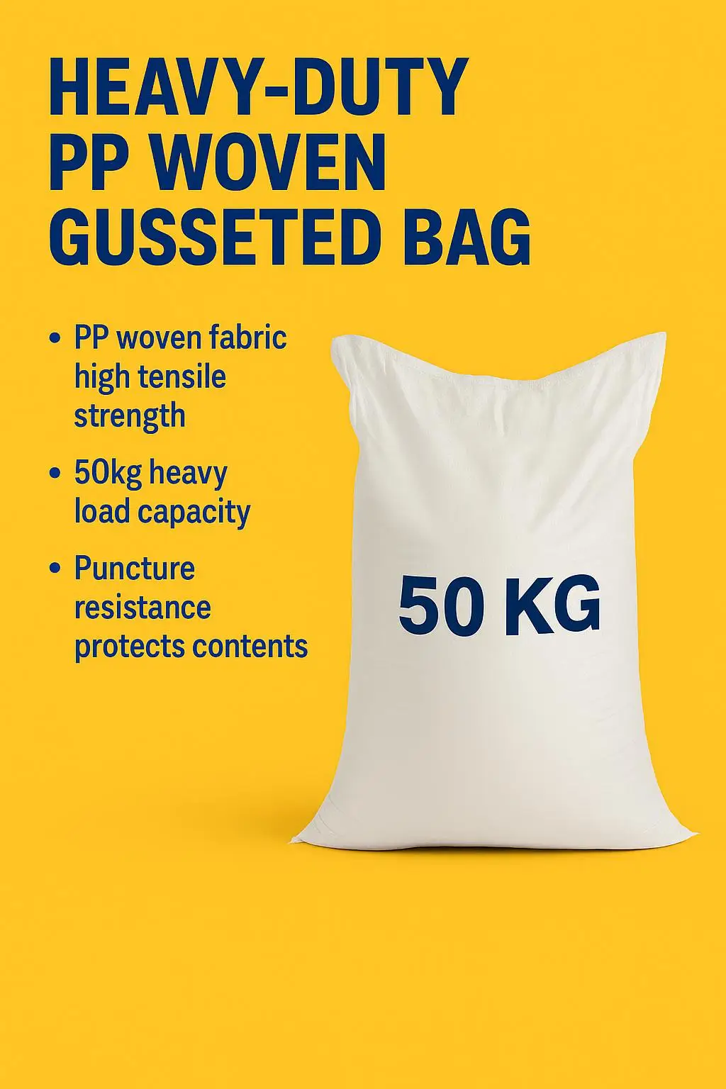 Heavy-Duty 50kg Side Gusset PP Woven Sack with PE Liner Reusable for Moisture-Proof Storage of Flour Rice Fertilizer and Seed - detail 3