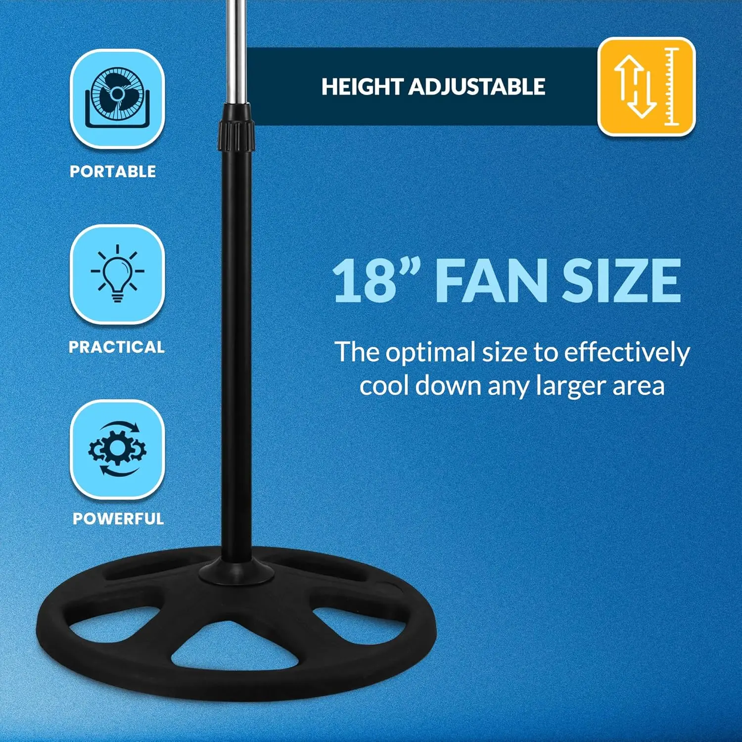 Stand Fan, Plastic, 110, 40w - detail 8