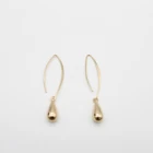 Earrings 2021 Best-seller Water Drop Shape Earrings Customized Thread Long Gold Polished Jewelry For Women