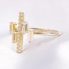 Jewelry Silver Supplier Made In Chian Zircon Gold-plated Women Wedding Jewelry Silver 925 Rings