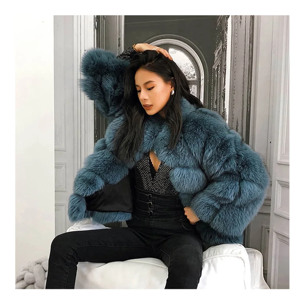 rose gold fur jacket