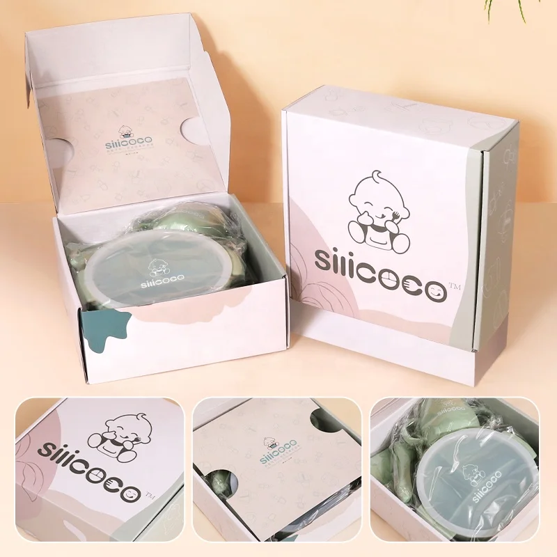 In stock New Arrival Eco-friendly Non-toxic Strong Suction Bowl Spoon Set Feeding Bib Baby Silicone Bowl And Plate Eating Set