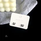 Earring Studs New Trendy Hand Made 925 Sterling Silver Earring Ethnic Style Rhinestone Ear Studs Jewelry