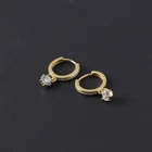 Jewellery Stone Charm Fashion Trendy Factory Wholesale Jewellery S925 Sterling Silver Inlaid Stone Earrings