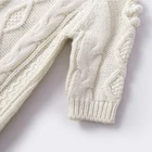 Baby Knitted Newborn Baby Long-Sleeve Knitted 100%organic Cotton Jumpsuit Pure Color Girls And Boys Rompers