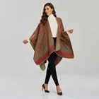 Shawl Shawls Manufacturer Wholesale Low Moq High Quality Women's Sweater Winter Fleece Shawl Poncho