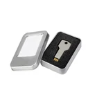 Drive 32gb Pen Drivers Key Shaped USB 3.1 Flash Drive 16GB 128GB 32GB 64GB Usb Pen Drivers Metal Silver Usb Stick