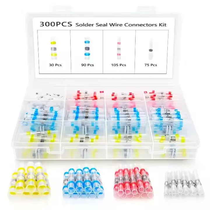 Electrical Insulated Waterproof Automotive Boat Marine Butt Heat Shrink Solder Seal Sleeve Splice Wire Connectors Terminals Kit supplier