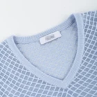 Sweater Women Pullover Sweater 20ALW125 Sheer Check V Neck Pullover Knitwear Sweater Short Sleeve Women Sweater