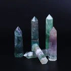 Point Wholesale Natural Crystal Wand Rainbow Fluorite Wand Point Quartz Crystal Tower For Healing