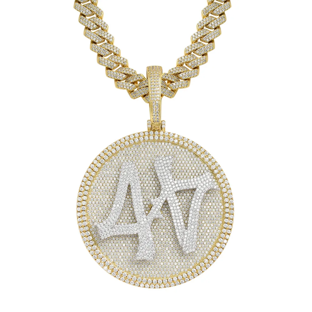 iced out number pendants