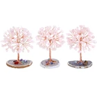 Citrine Home Decor Rose Quartz Citrine Healing Stones Money Tree Luck Agate Slices Crystal Tree