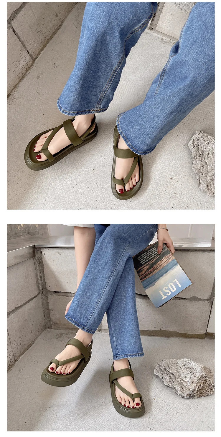 Korean Bottom Wedge Slippers Women Fashion Casual Sandals Ladies Open Toe Shoes