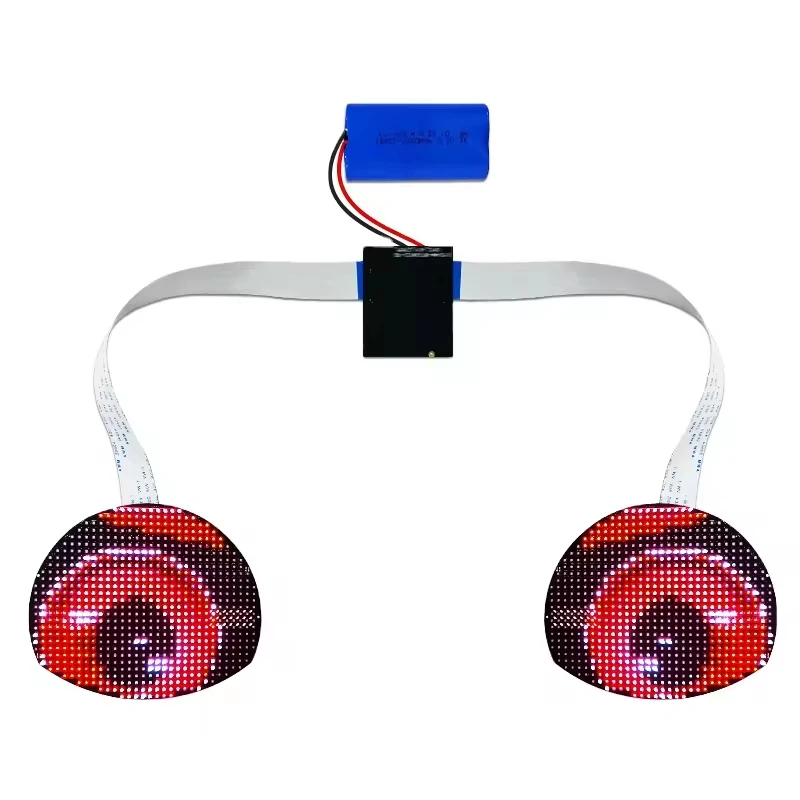 Motorcycle Car Backpack Led Accessory Eye Lights Blinking Eyes Led Display Backpack Controller Phone App LED Headlight