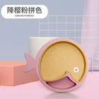 Plate Easy Price Plate Whale Shape Baby Plate Silicone Easy Clean Divided Baby Plate Suction Silicone