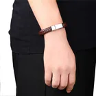 Leather Bangle Hot Products Black Leather Bangle Stainless Men's Charm Leather Bracelet