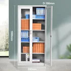 2 Door File Cabinet Modern Design Office Equipment File Cabinet Multi-Purpose Metal 4 Shelf Glass Door Filing Cabinet
