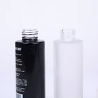 Glass Bottle Glassglassglass Frosted 100ml Cylinder Glass Skin Care Matte Black Bottle