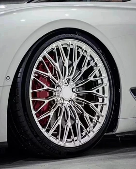 Racing Wheels 22 Inch 5X114.3 Custom Forged Alloy Passenger Car Wheels Hub Polished Rims For Rolls Royce Bentley Mercedes