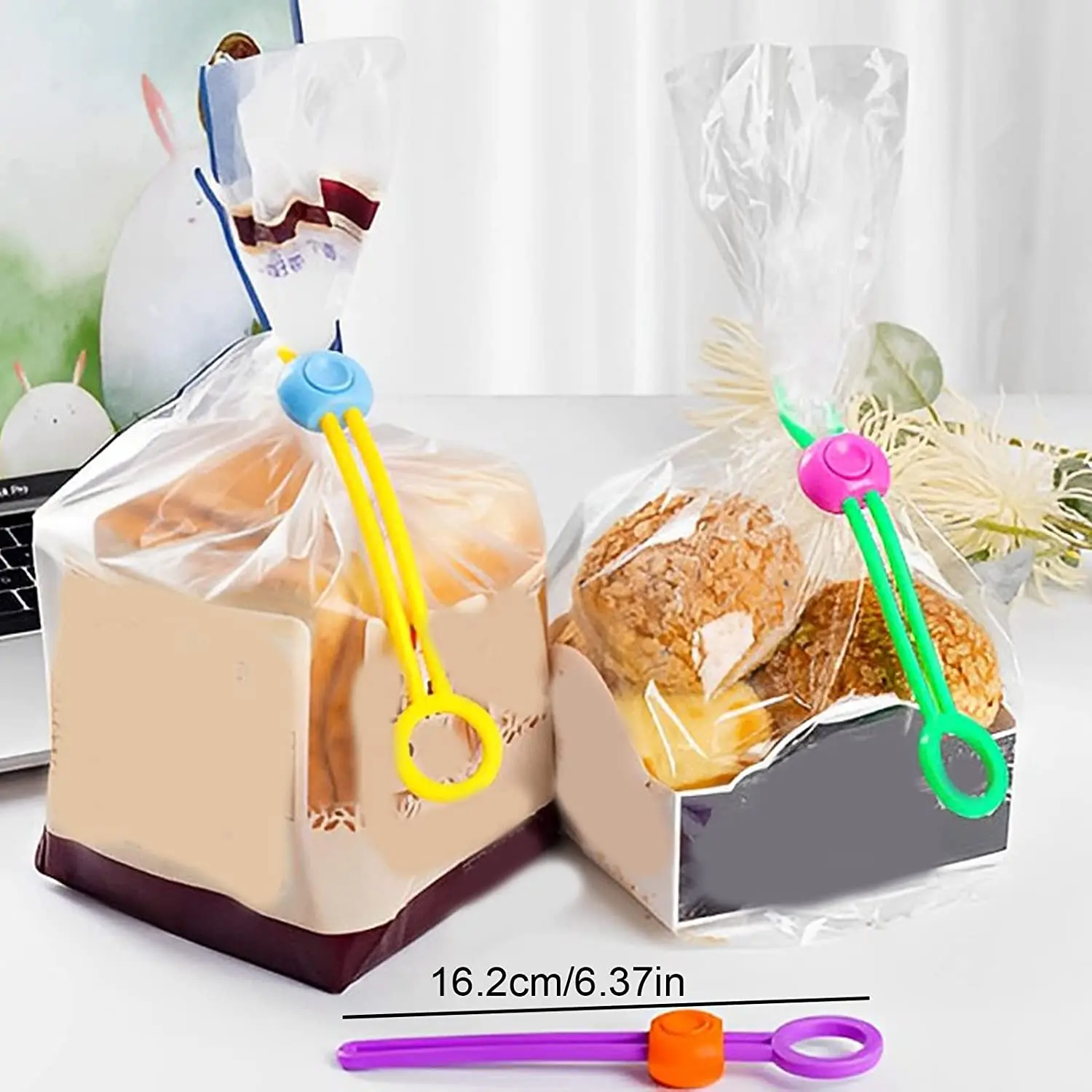 Upgraded Snack Bag Sealing Strap, Food Bag Clips, Multi-Purpose Sealer,  Reusable Cable Ties for Home Kitchen Office