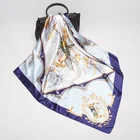 Scarf Wholesale Oem High Quality Fashionable Customized Printed Long Big Large 90*90 Twill 100% Silk Edge Scarf