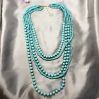 Necklace Beads Stone Necklace Multilayer Turquoise Beads Necklace Summer Cool Stone Beads Necklace