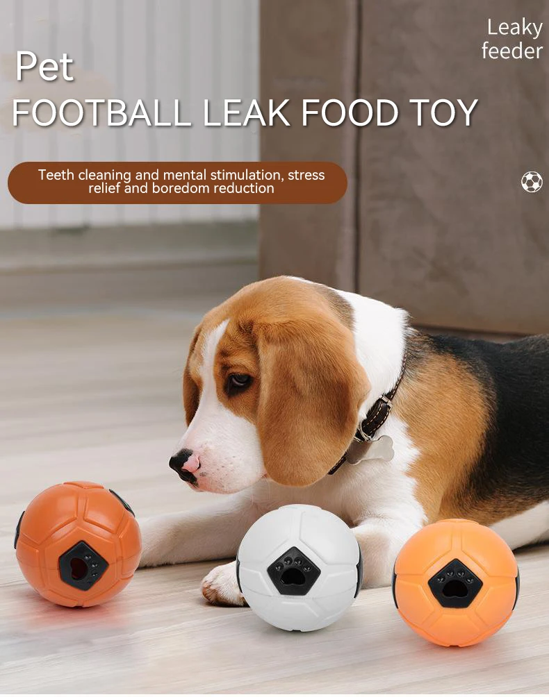 New Leaky Food PET Toys Dog Soft Snack Toy Rubber Bite-resistant Football Dog Chew Toys Pet Products supplier