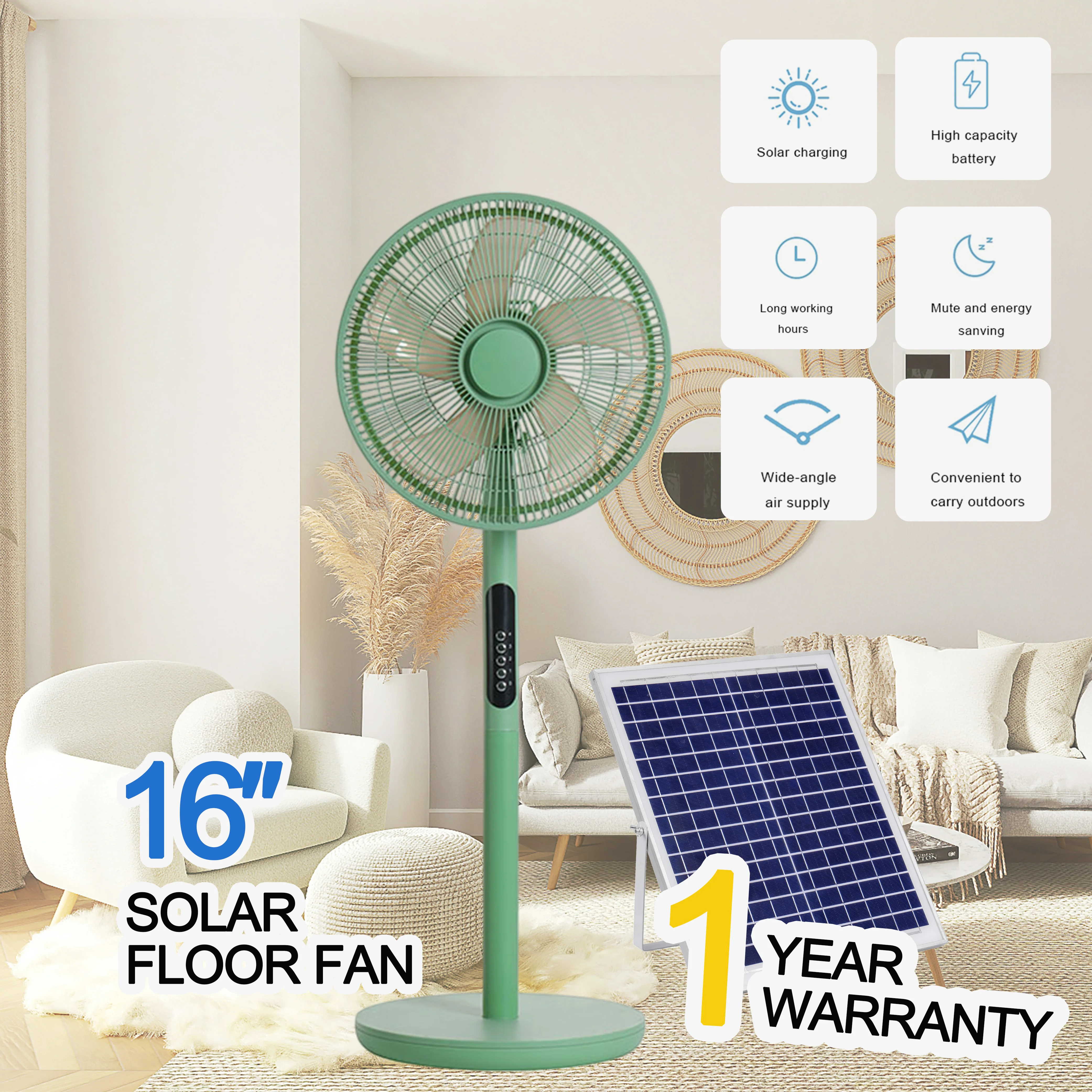 Electric Stand Fan, Fan16, Solar - detail 6