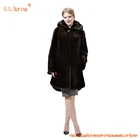 Coat Spring Dark Coffee Artificial Cashmere Coat With Fur Grass Love Spring