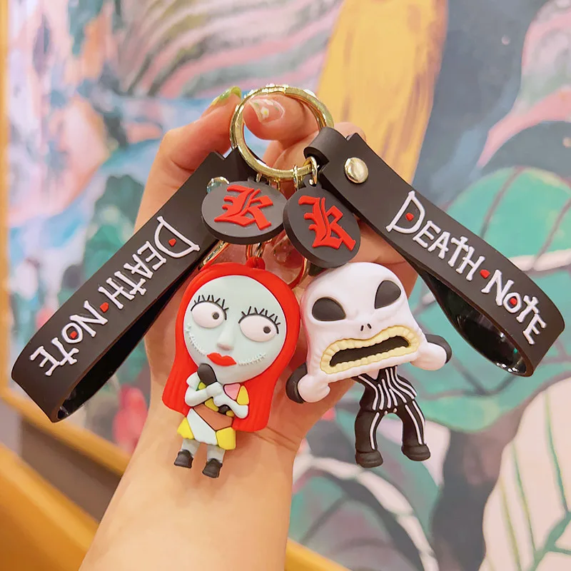 Hot sales 6 colors Custom Halloween doll Cartoon Anime Horror Car accessories Plastic key chains